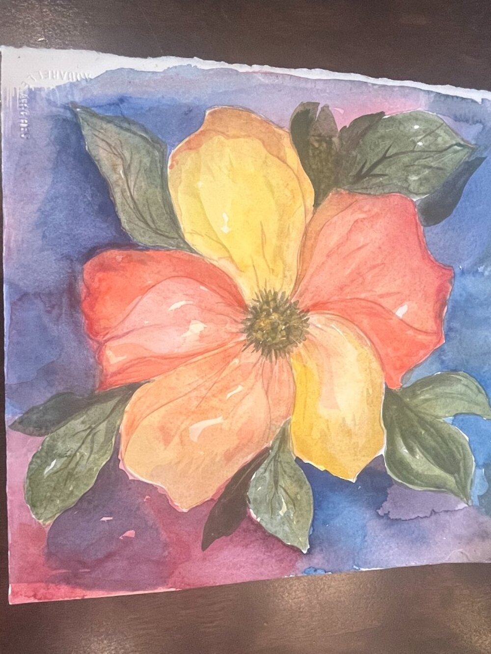 Hand Painted  Watercolour  Dogwood Flower Painting  Botanical Wall Art
